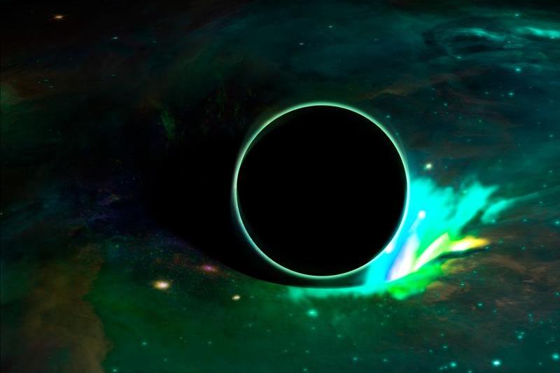 Ilustrare computerizata a unei gauri negre supermasive, Foto: Ramond Andrada 3Dciencia / Sciencephoto / Profimedia Images