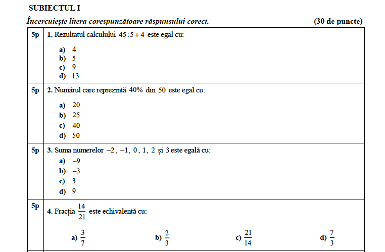 Subiecte matematica simulare evaluare nationala, Foto: Hotnews