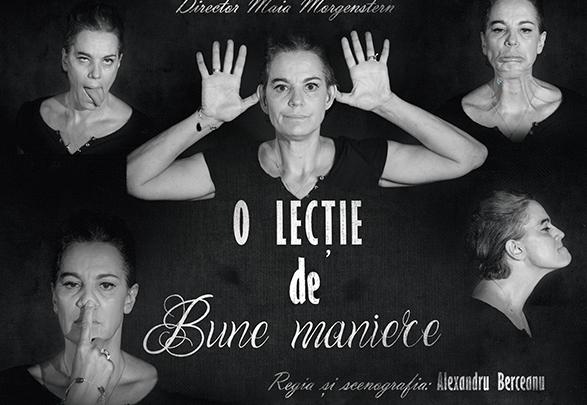 Afis. ”O lectie de bune maniere”, Foto: https://teatrul-evreiesc.com.ro/