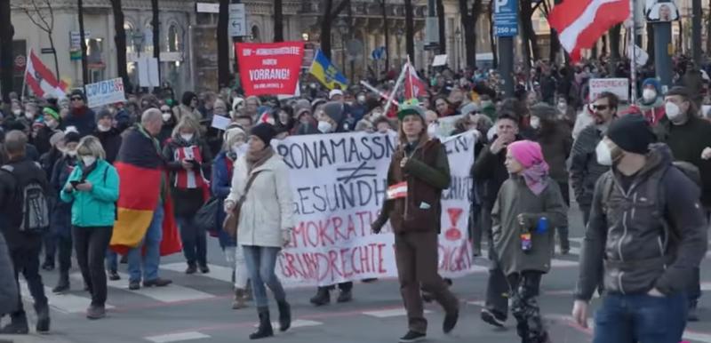 Protest Viena, Foto: Captura YouTube