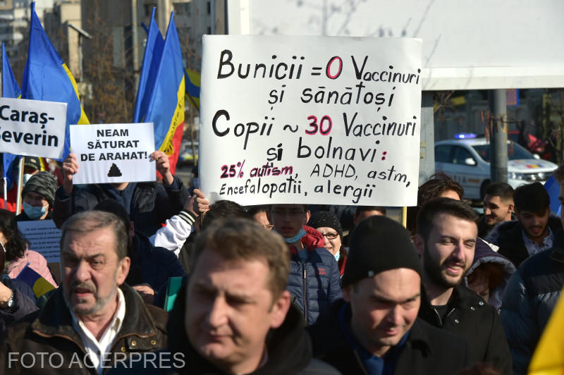 Protest anti-vaccinare, Foto: Agerpres