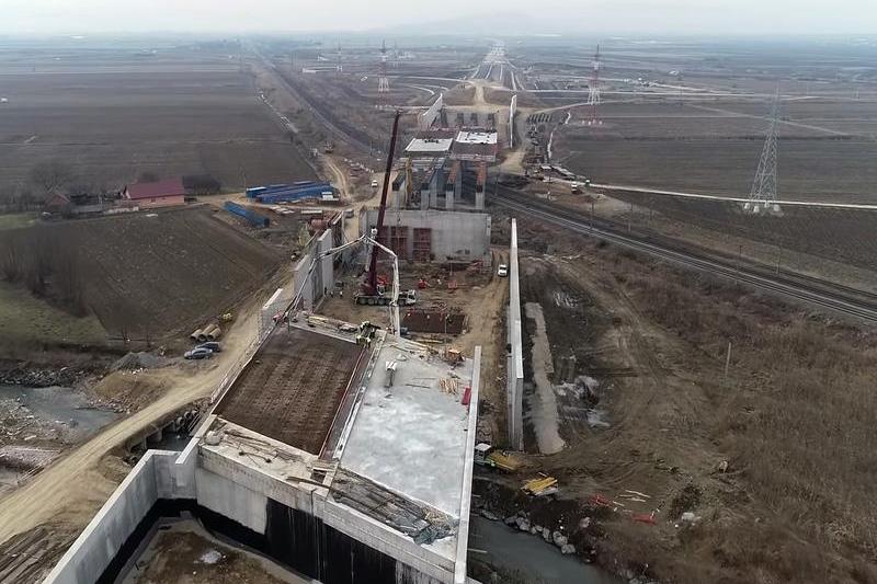 Autostrada A10 Sebes - Turda, Lot 2 - lucrari in martie 2021, Foto: Captura YouTube