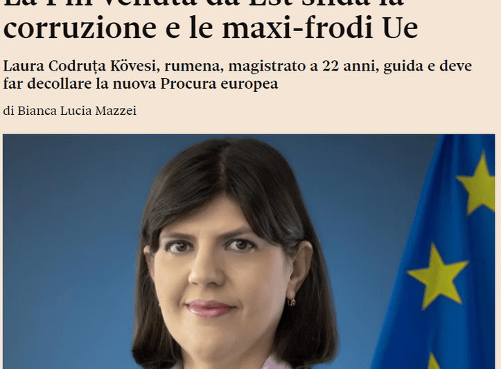 Kovesi interviu Sole24ore, Foto: captura Ilsole24ore