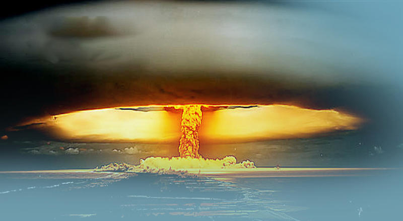 Test nuclear al Frantei la atolul Mururoa, Foto: Captura video