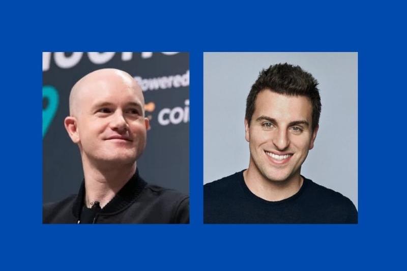 Brian Armstrong Brian Chesky, Foto: Coinbase