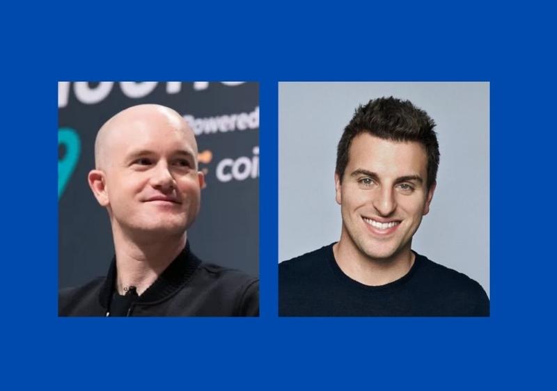 Brian Armstrong Brian Chesky, Foto: Coinbase