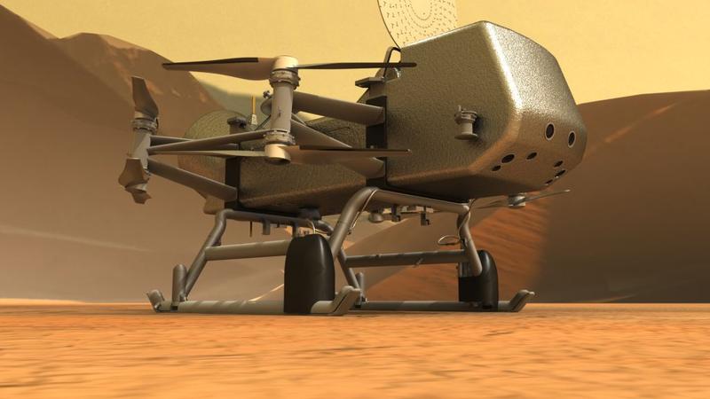 Dragonfly pe Titan, ilustratie NASA, Foto: NASA