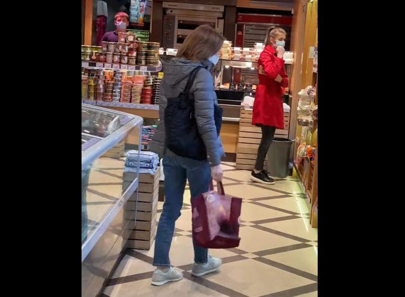 Maia Sandu la cumparaturi, Foto: Captura de ecran