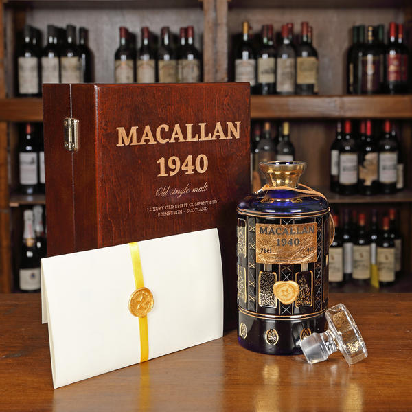 Excepțional Macallan 1940, old single malt, în decantor din cristal, cu certificat de autenticitate, Foto: Artmark