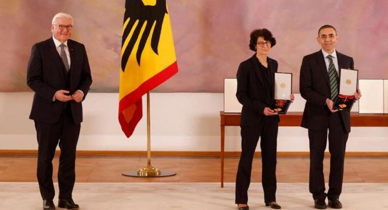 Tureci Și Safin cu președintele Germaniei, Foto: Deutsche Welle