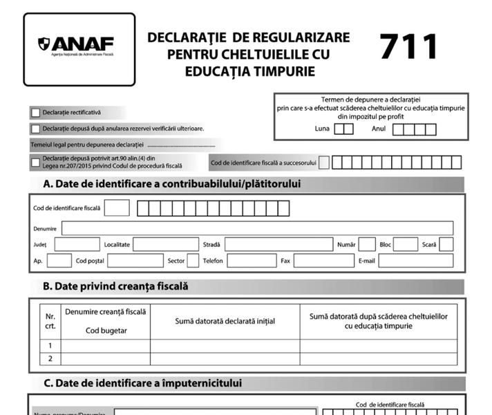 Declaratia de regularizare, Foto: Monitorul Oficial