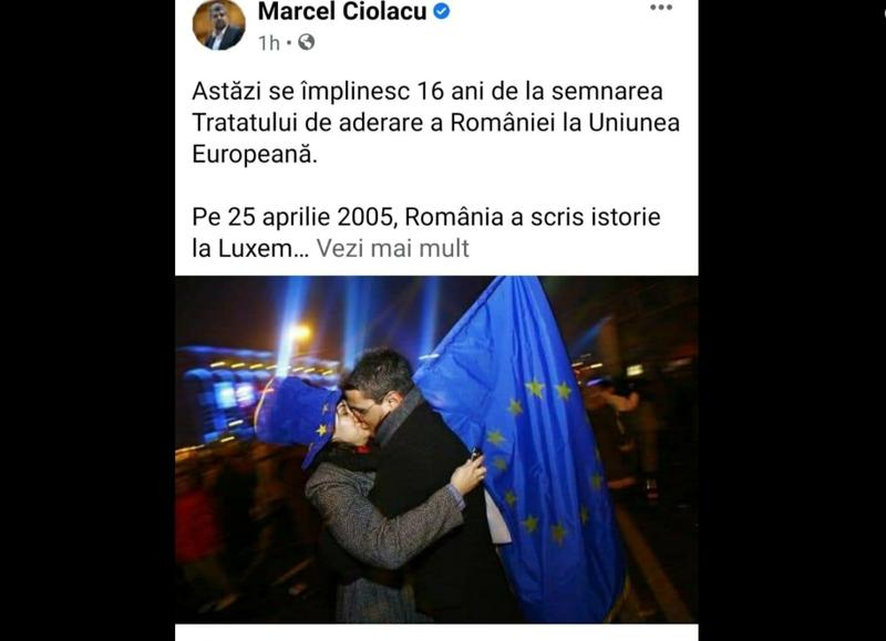 Postarea lui CIolacu cu Dragos Pislaru in poza, Foto: Captura Facebook