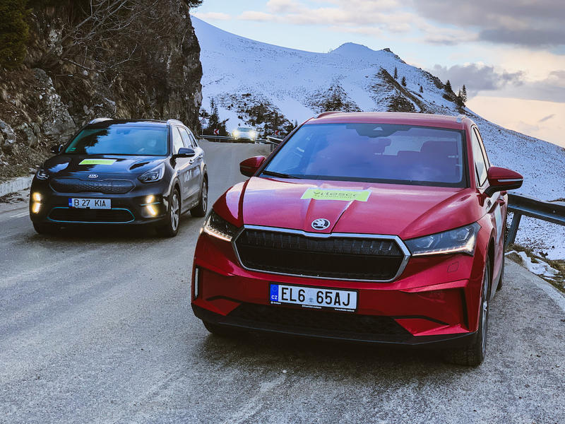 Skoda Enyaq iV si KIA e-Niro, Foto: Adrian Mitrea