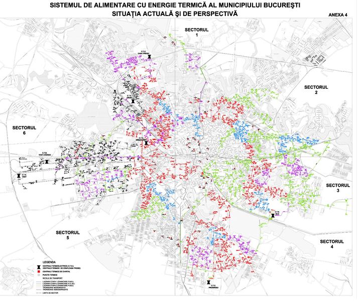 harta sistemul de termoficare, Foto: Primaria Capitalei