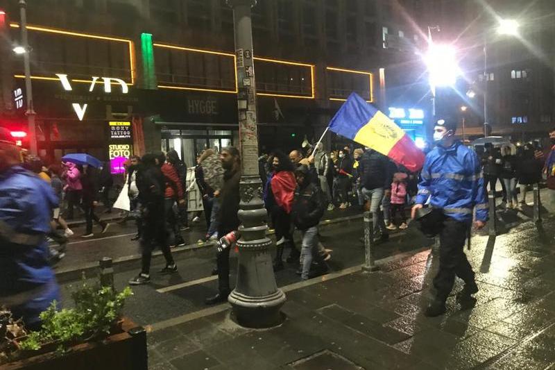 Protestatarii, in mars pe Calea Victoriei, Foto: Hotnews