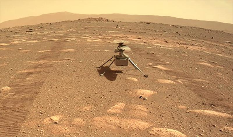 Elicopterul Ingenuity, pe suprafața lui Marte, Foto: NASA/Jet Propulsion Laboratory