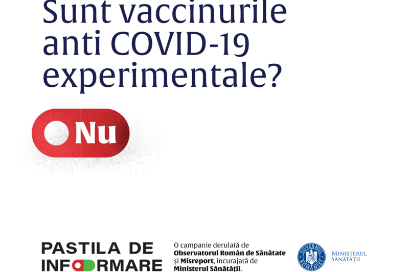 Sunt vaccinurile anti COVID-19 experimentale? , Foto: Ministerul Sanatatii