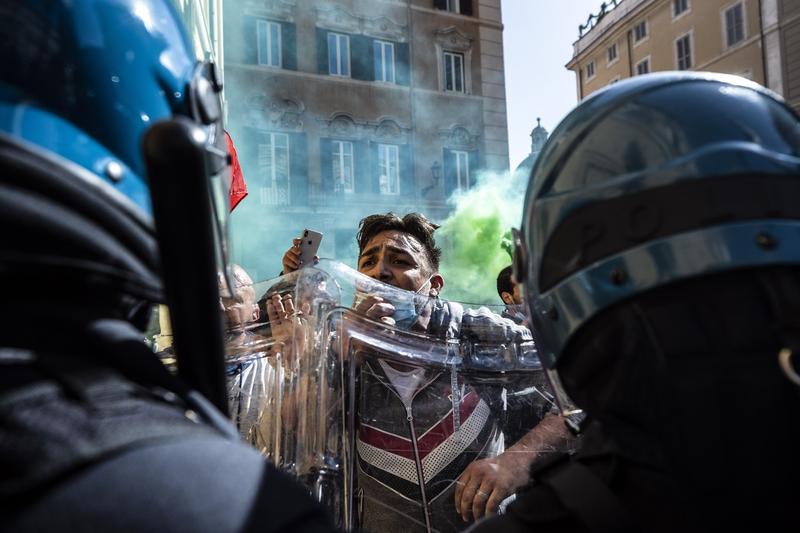 Proteste anti-restrictii in Italia, Foto: Francesco Fotia-AGF / Shutterstock Editorial / Profimedia Images