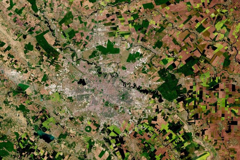Bucurestiul vazut din satelit, Foto: Agentia Spatiala Europeana