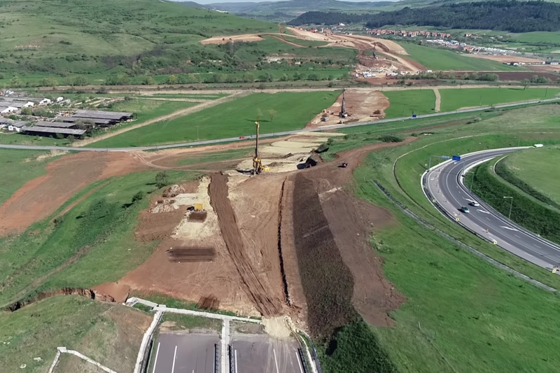 Autostrada Transilvania, la vest de Cluj Napoca, Foto: Captura YouTube