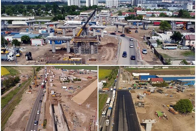 Pasajele in constructie pe Centura de Sud a Capitalei, Foto: Colaj foto