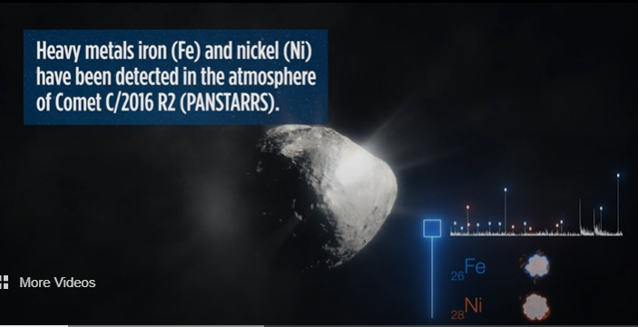 metale grele gasite in atmosferele cometelor, Foto: Captura video
