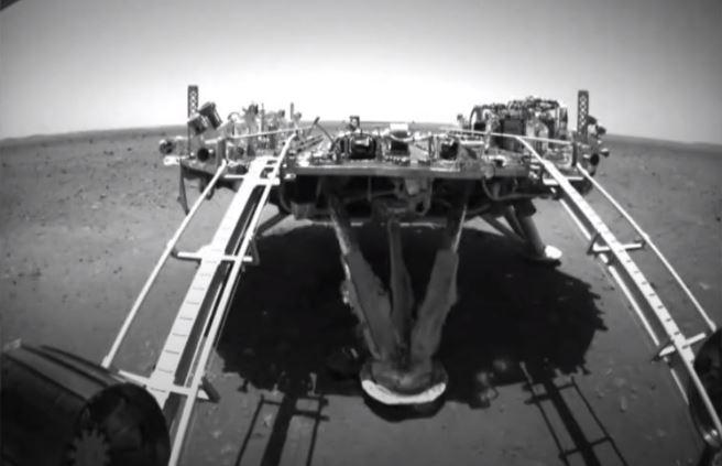Platforma de pe care s-a dat jos roverul chinez Zhurong, Foto: Captura YouTube