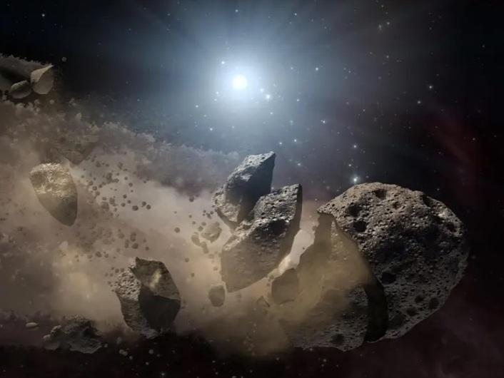 Ilustrare - sfărâmarea unui asteroid, Foto: NASA JPL-Caltech