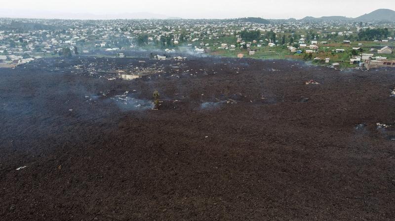 Satul Bushara din Republica Democrata Congo a fost acoperit de lava, Foto: Justin Katumwa / AFP / Profimedia Images