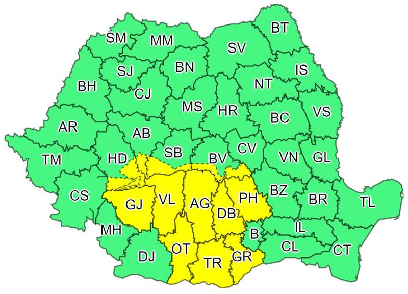 Avertizare meteo, Foto: ANM