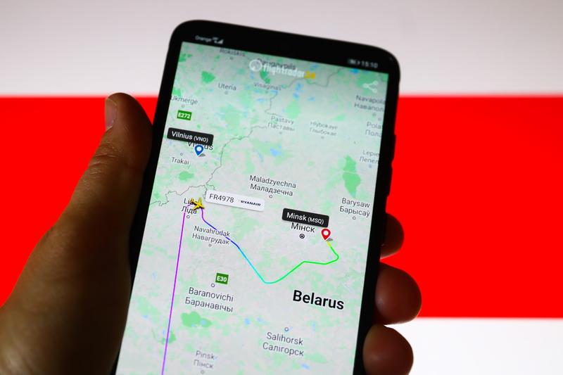 Traseul avionului Ryanair deviat de Belarus, Foto: Beata Zawrzel/NurPhoto / Shutterstock Editorial / Profimedia