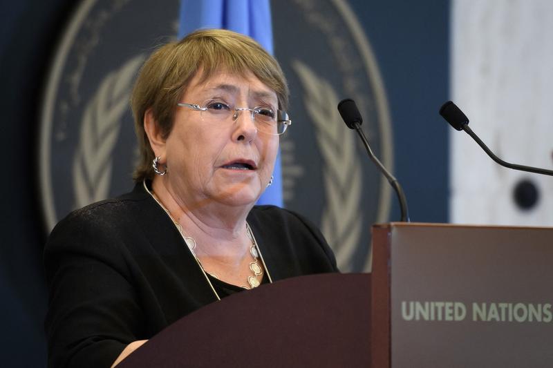 Michelle Bachelet, Inaltul Comisar ONU pentru Drepturile Omului, Foto: Fabrice COFFRINI / AFP / Profimedia