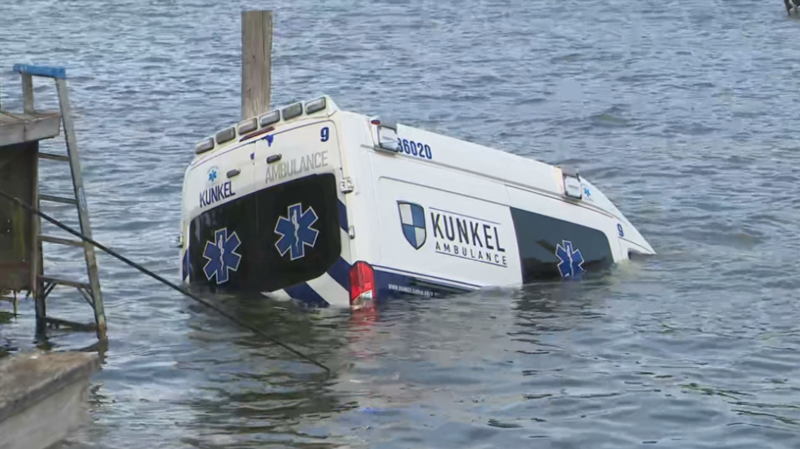 Motivele pentru care femeia a furat ambulanta sunt neclare, Foto: Captura video