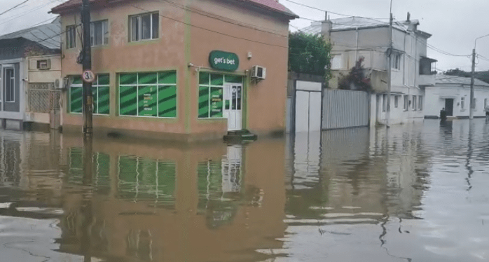 inundatii la Galati, Foto: Captura