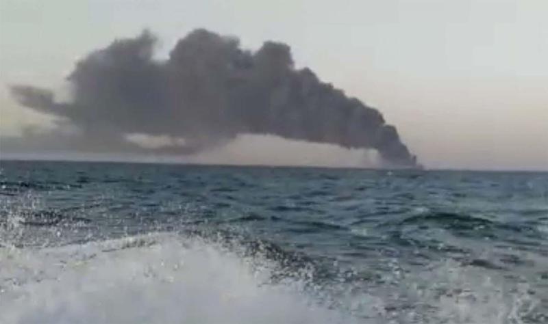 Nava iraniana Kharg s-a scufundat miercuri in Golful Oman, Foto: Captura video