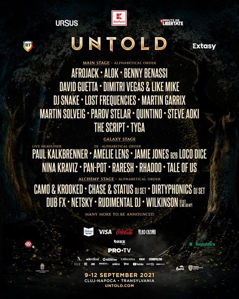 Primul line-up de la Untold 2021, Foto: UNTOLD