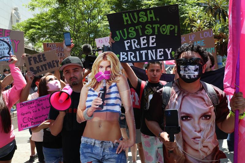 Fanii lui Britney Spears au protestat la procesul privind tutela cantaretei, Foto: Chelsea Lauren / Shutterstock Editorial / Profimedia