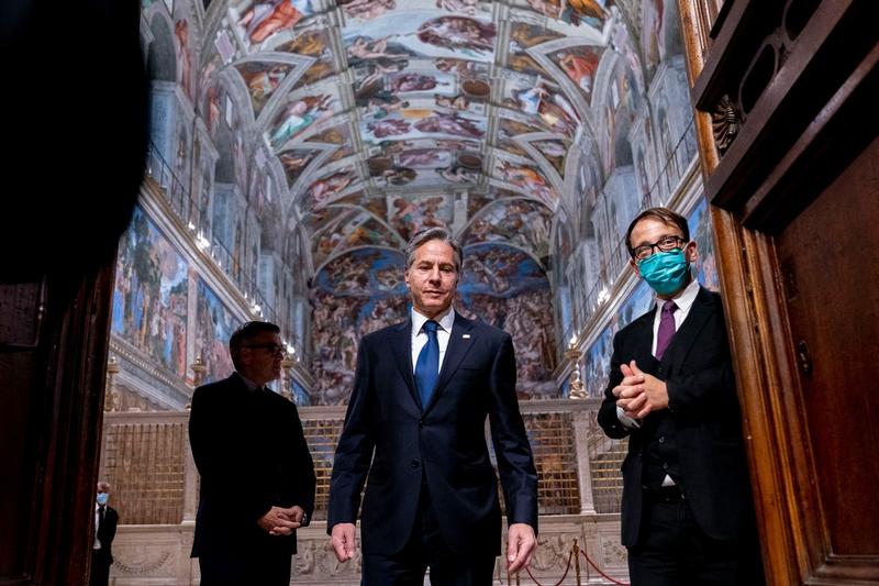 Antony Blinken in vizita la Vatican, Foto: Andrew Harnik / AFP / Profimedia Images