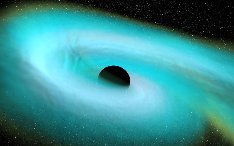 Coliziunea dintre o stea neutronica si o gaura negra - ilustratie, Foto: LIGO