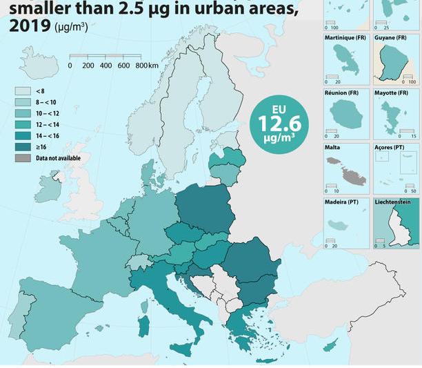 Harta poluării, Foto: Eurostat