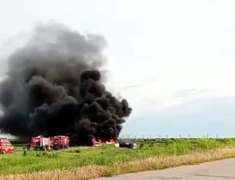 cisterna rasturnata la Braila a explodat, Foto: Captura video