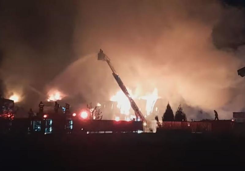 Incendiu Frigoglass, Foto: Captura YouTube