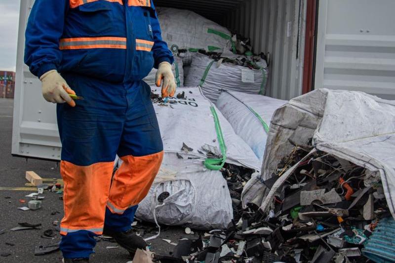 Container cu deseuri in Portul Constanta, Foto: Ministerul Mediului