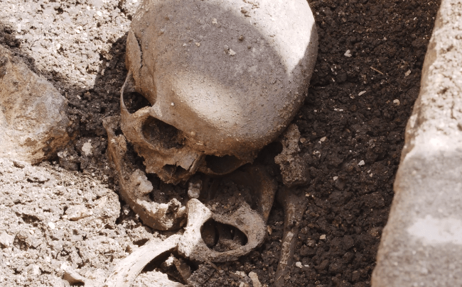 sarcofag de copil descoperit la Cluj, Foto: Captura video