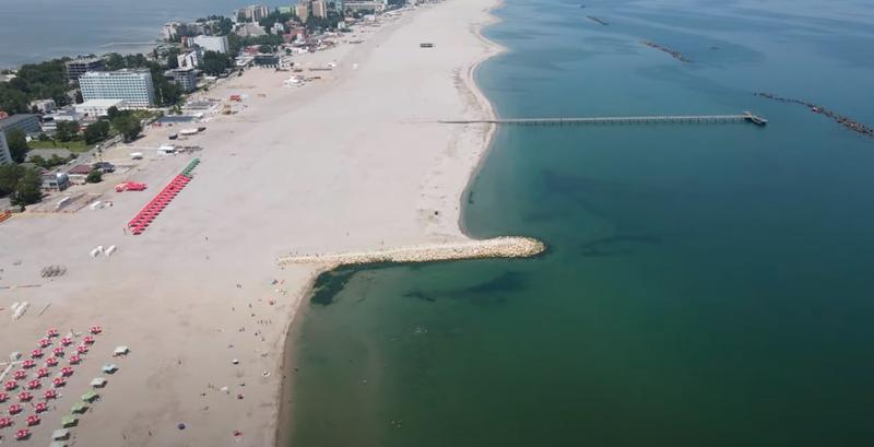 Plaja Mamaia, Foto: Captura YouTube / Filmari Drona UHD