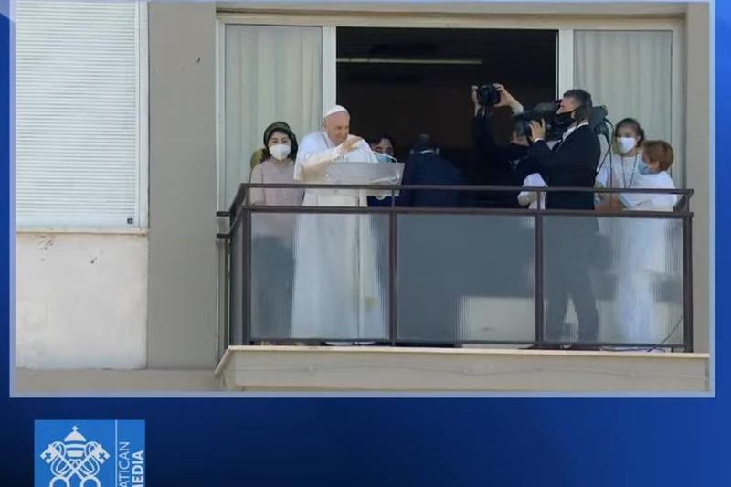 Papa Francis, slujba de la balconul spitalului, Foto: Captura YouTube