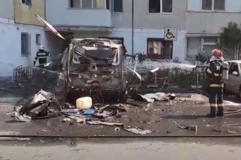 Incendiu si explozii in Ramnicu Valcea, Foto: Captura YouTube