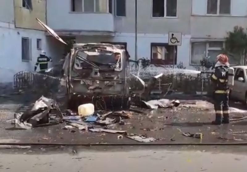 Incendiu si explozii in Ramnicu Valcea, Foto: Captura YouTube