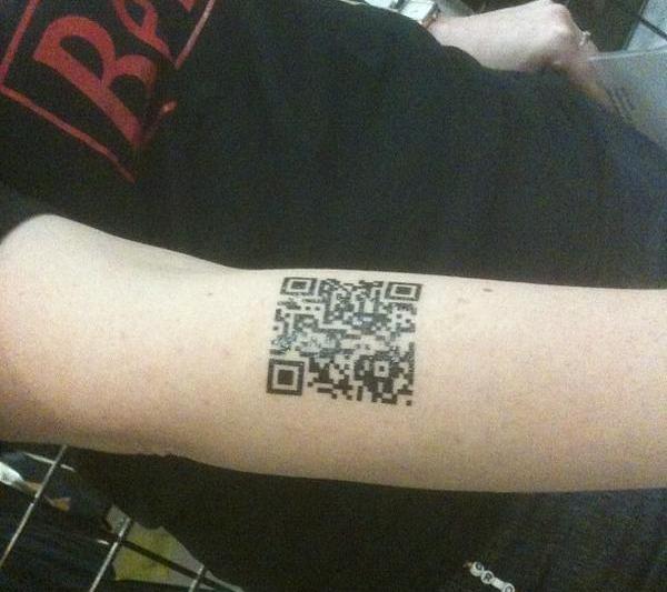 Tatuaj cu un cod QR, Foto: Flickr