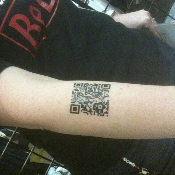 Tatuaj cu un cod QR, Foto: Flickr